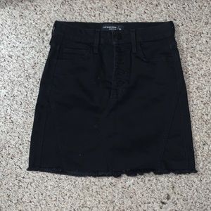 black jean skirt
